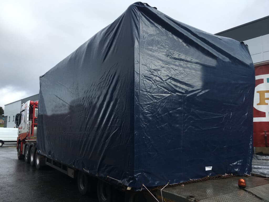 Dark Blue PVC Modular Building Cover for Transportation